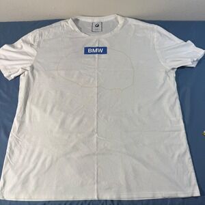 BMW Mens Geometric Graphic T Shirt White XXLarge Short Sleeve Crew Neck Tee